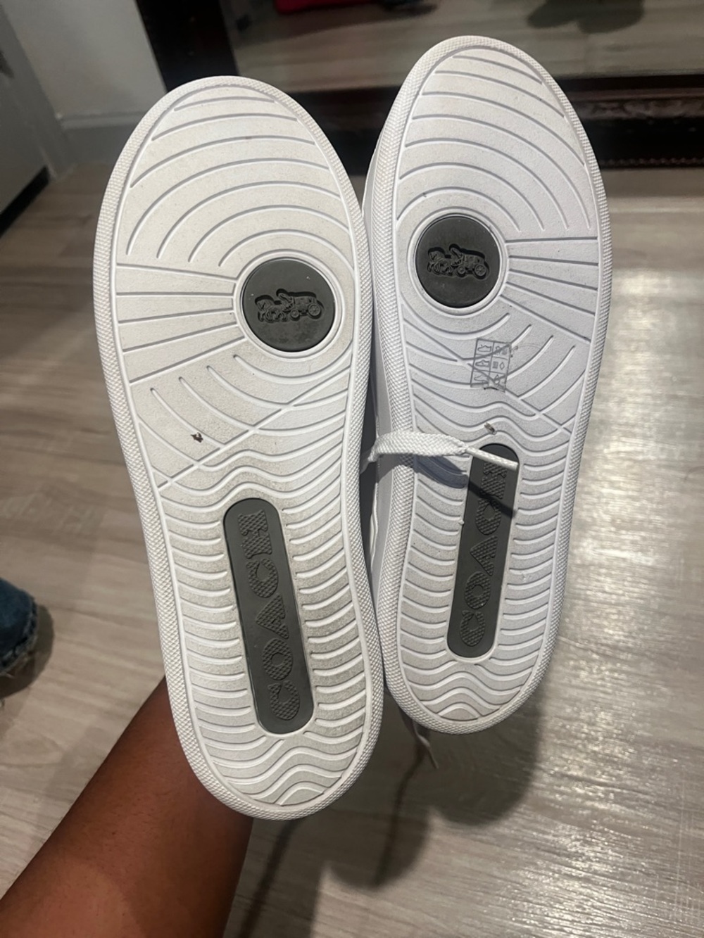 Coach Women’s White Leather Low-Top Sneakers - Picture 6 of 6
